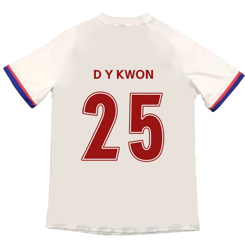 Danxen Män Do-Yeong Kwon #25 Off-White Röd Bortatröja Matchtröjor 2025/26 Tröjor T-Tröja