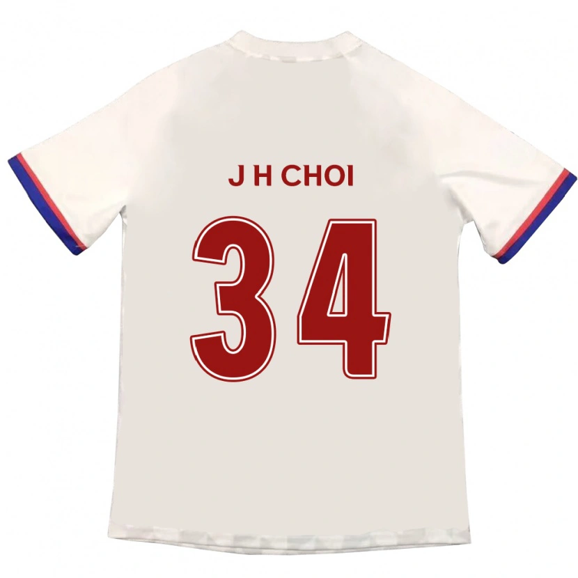Danxen Män Jin-Hyeok Choi #34 Off-White Röd Bortatröja Matchtröjor 2025/26 Tröjor T-Tröja