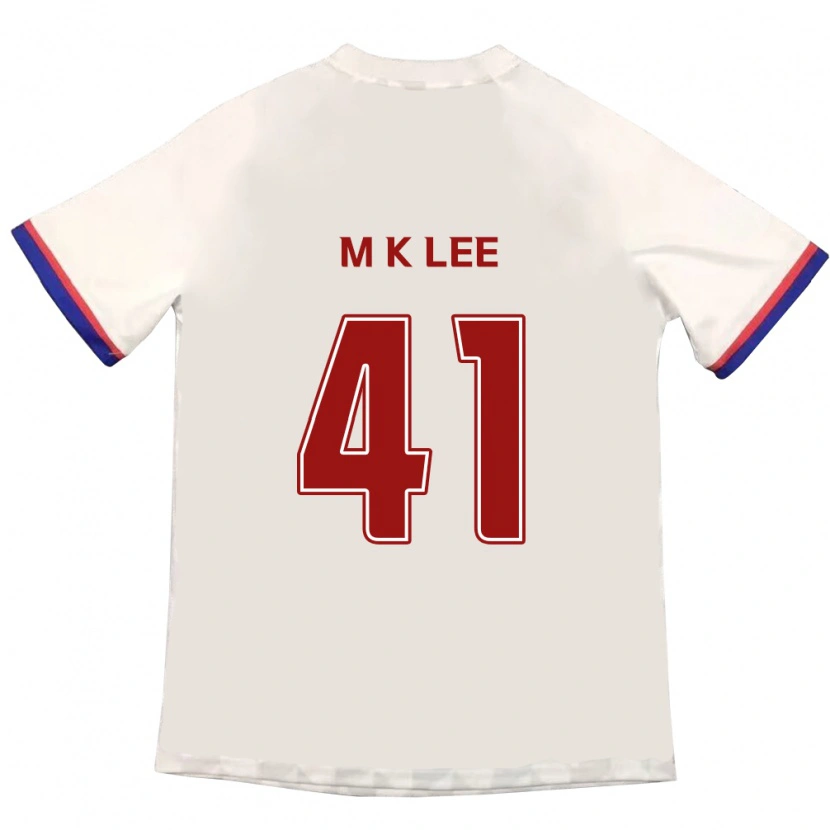 Danxen Män Kyung-Min Lee #41 Off-White Röd Bortatröja Matchtröjor 2025/26 Tröjor T-Tröja