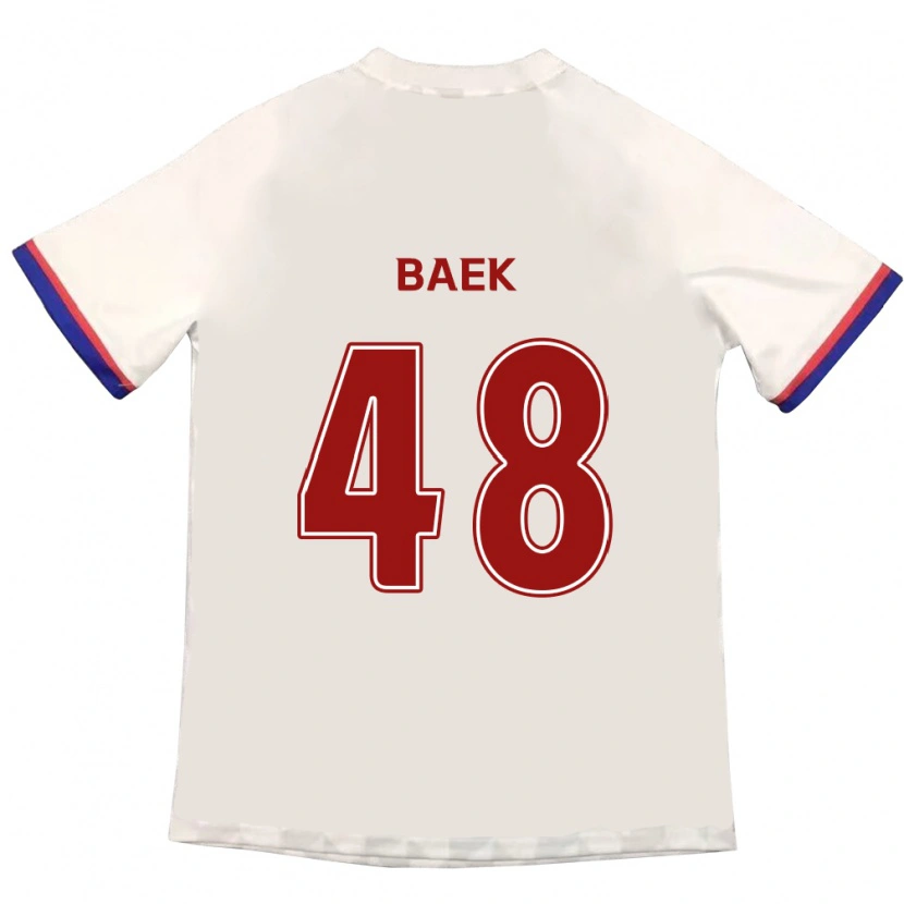 Danxen Män Kyeong Baek #48 Off-White Röd Bortatröja Matchtröjor 2025/26 Tröjor T-Tröja