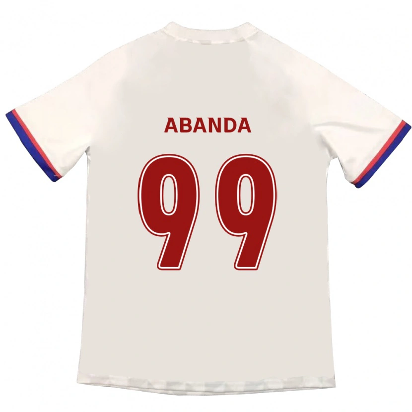 Danxen Män Leroy Abanda #99 Off-White Röd Bortatröja Matchtröjor 2025/26 Tröjor T-Tröja