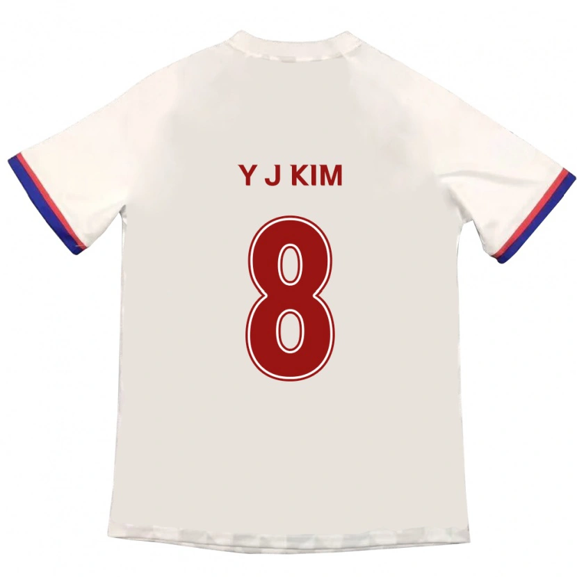Danxen Män Kim Yun-Ji #8 Off-White Röd Bortatröja Matchtröjor 2025/26 Tröjor T-Tröja