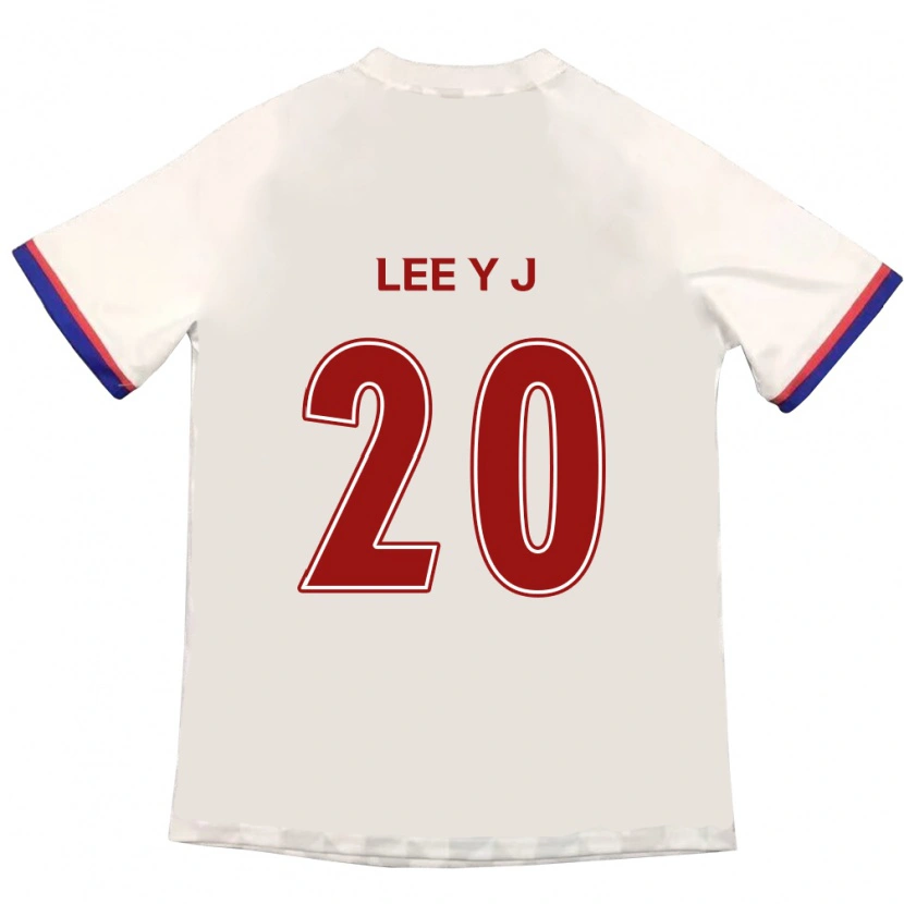 Danxen Män Lee Yu-Jin #20 Off-White Röd Bortatröja Matchtröjor 2025/26 Tröjor T-Tröja