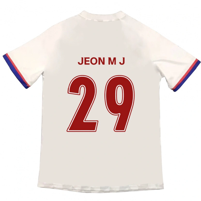 Danxen Män Jeon Min-Ji #29 Off-White Röd Bortatröja Matchtröjor 2025/26 Tröjor T-Tröja