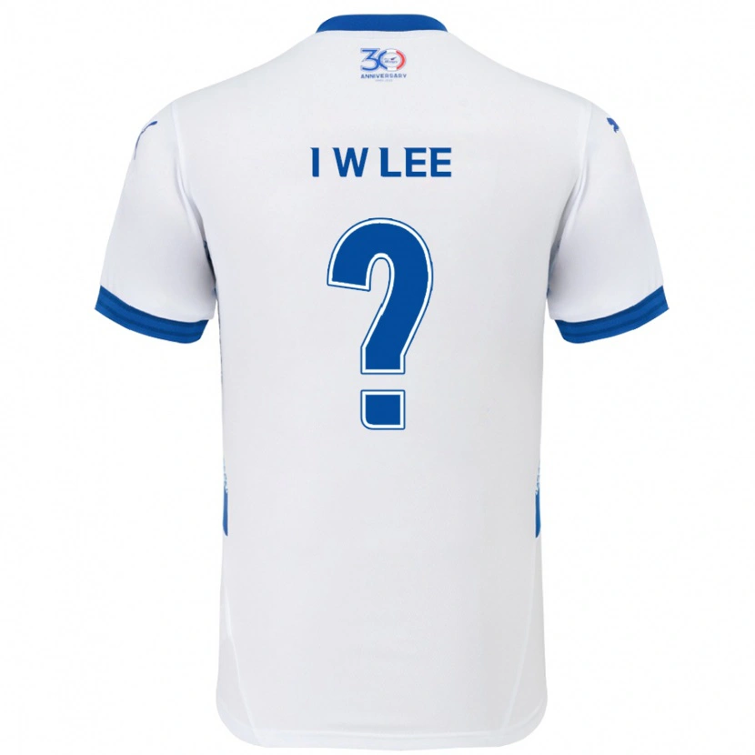 Danxen Män In-Woo Lee #0 Vit Kungsblå Bortatröja Matchtröjor 2025/26 Tröjor T-Tröja