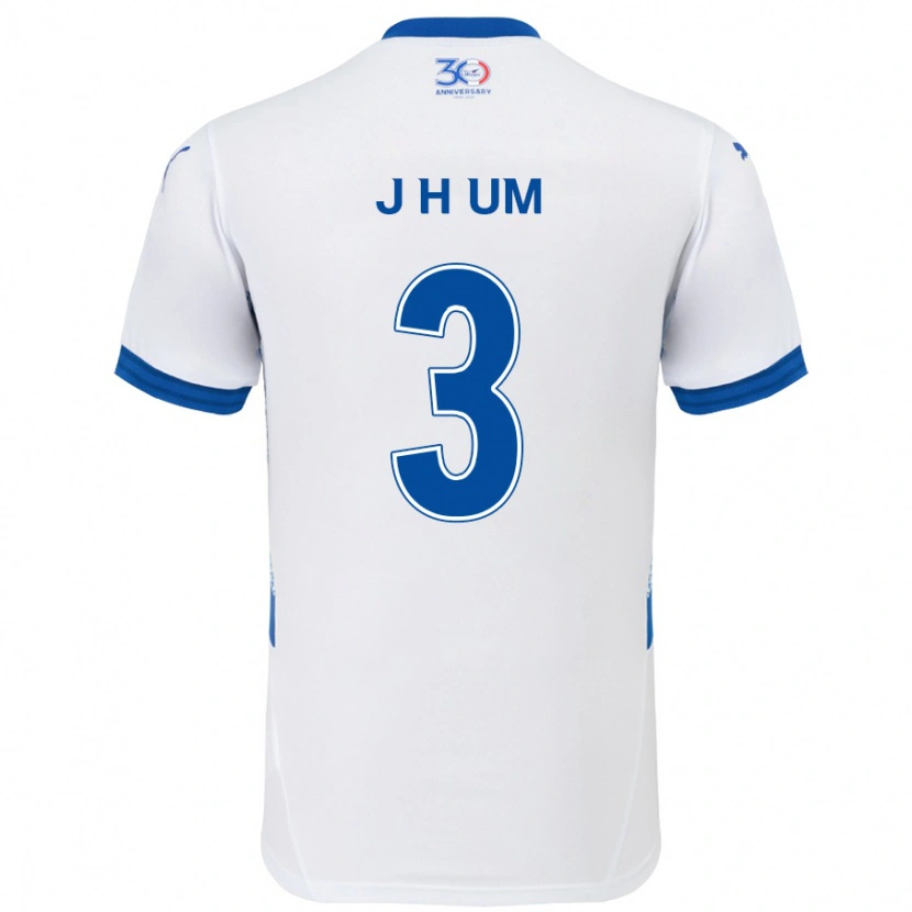 Danxen Män Jung-Hyun Um #3 Vit Kungsblå Bortatröja Matchtröjor 2025/26 Tröjor T-Tröja