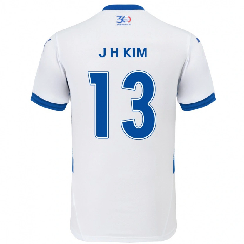 Danxen Män Jung-Hoon Kim #13 Vit Kungsblå Bortatröja Matchtröjor 2025/26 Tröjor T-Tröja
