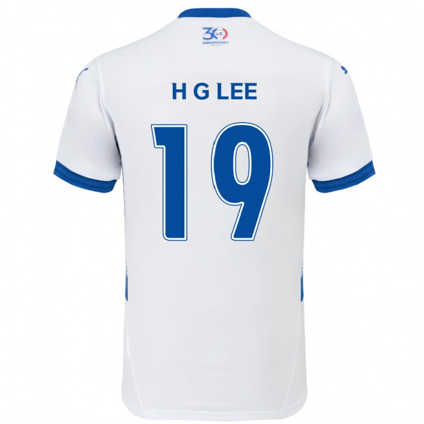 Danxen Män Geon-Hee Lee #19 Vit Kungsblå Bortatröja Matchtröjor 2025/26 Tröjor T-Tröja