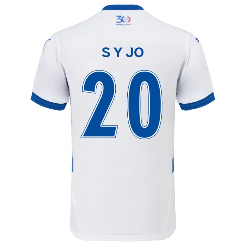 Danxen Män Yun-Seong Jo #20 Vit Kungsblå Bortatröja Matchtröjor 2025/26 Tröjor T-Tröja