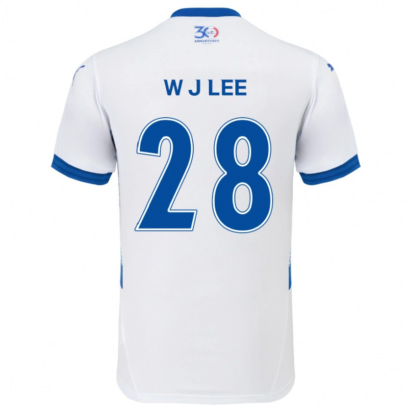 Danxen Män Jun-Woo Lee #28 Vit Kungsblå Bortatröja Matchtröjor 2025/26 Tröjor T-Tröja