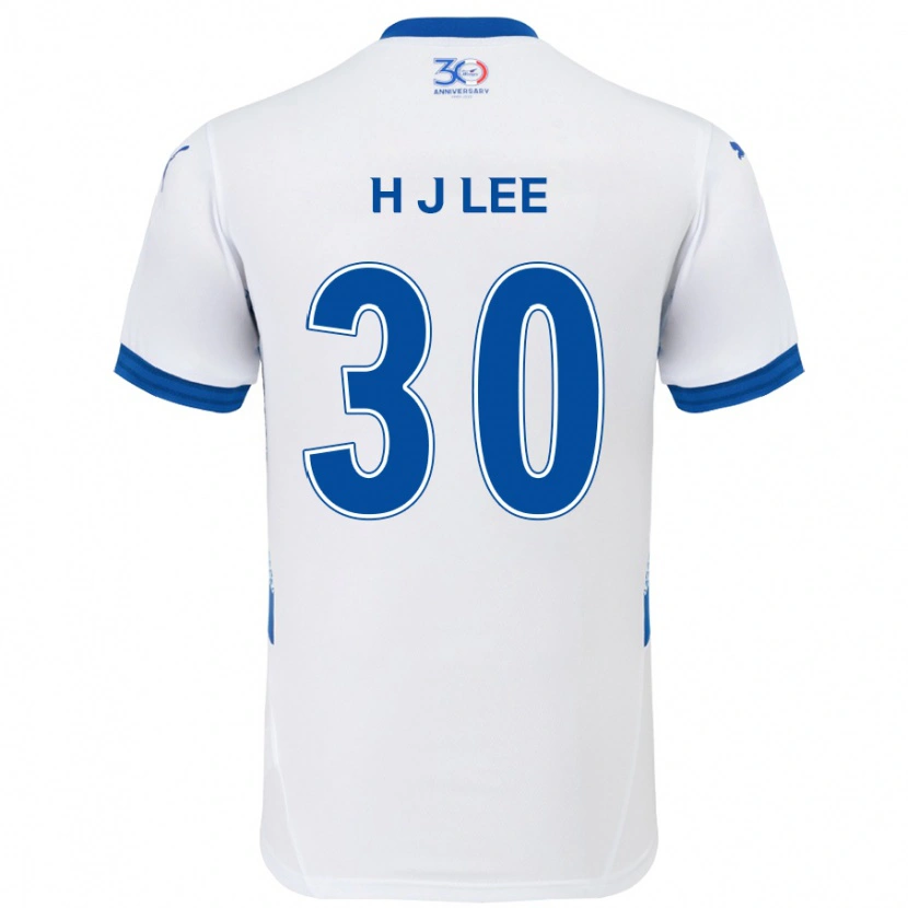 Danxen Män Ji-Ho Lee #30 Vit Kungsblå Bortatröja Matchtröjor 2025/26 Tröjor T-Tröja