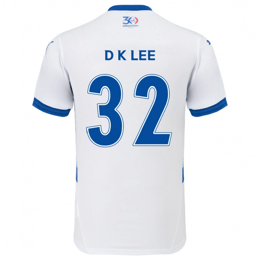 Danxen Män Kyu-Dong Lee #32 Vit Kungsblå Bortatröja Matchtröjor 2025/26 Tröjor T-Tröja