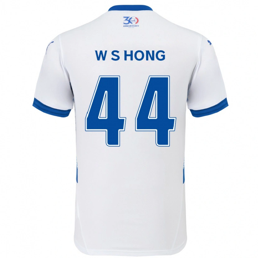 Danxen Män Sang-Won Hong #44 Vit Kungsblå Bortatröja Matchtröjor 2025/26 Tröjor T-Tröja