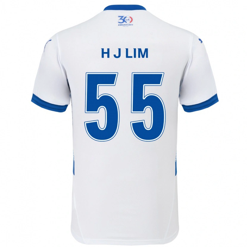 Danxen Män Ji-Hoon Lim #55 Vit Kungsblå Bortatröja Matchtröjor 2025/26 Tröjor T-Tröja
