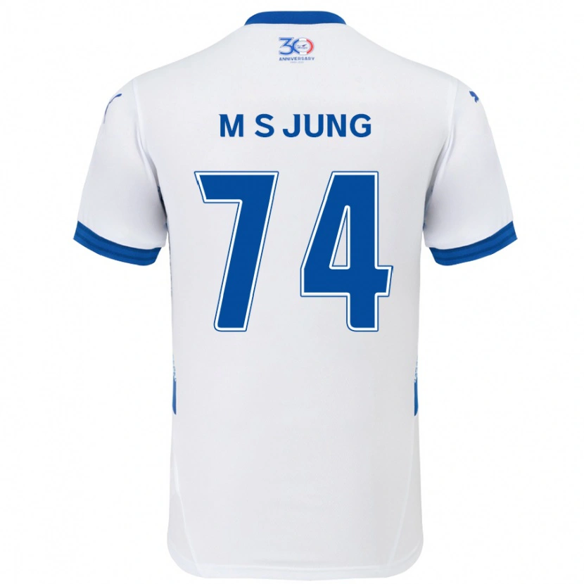 Danxen Män Sung-Min Jung #74 Vit Kungsblå Bortatröja Matchtröjor 2025/26 Tröjor T-Tröja
