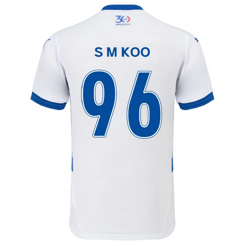 Danxen Män Min-Seo Koo #96 Vit Kungsblå Bortatröja Matchtröjor 2025/26 Tröjor T-Tröja
