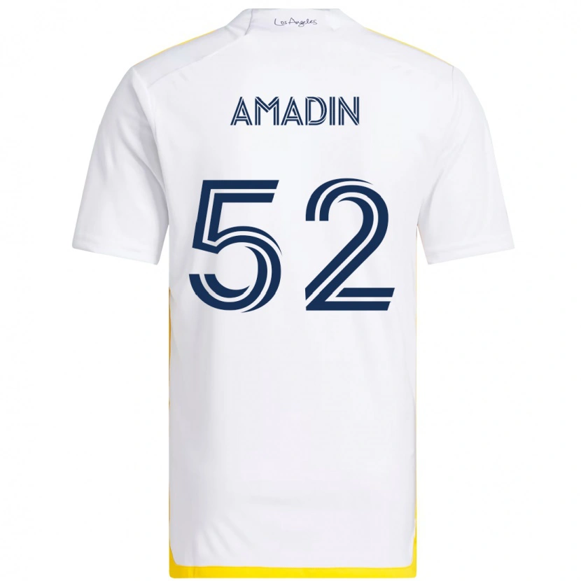Danxen Kvinnor Elijah Amadin #52 Vit Gul Hemmatröja Matchtröjor 2025/26 Tröjor T-Tröja