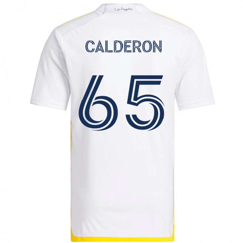 Danxen Kvinnor Juan Calderón #65 Vit Gul Hemmatröja Matchtröjor 2025/26 Tröjor T-Tröja