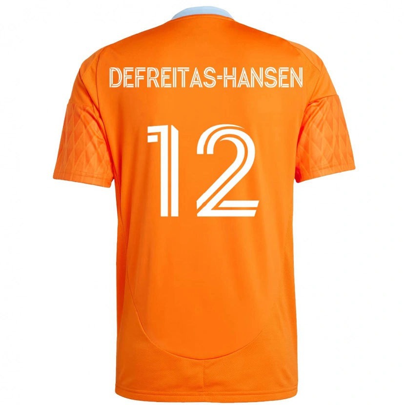 Danxen Kvinnor Nicholas Defreitas-Hansen #12 Orange Vit Hemmatröja Matchtröjor 2025/26 Tröjor T-Tröja