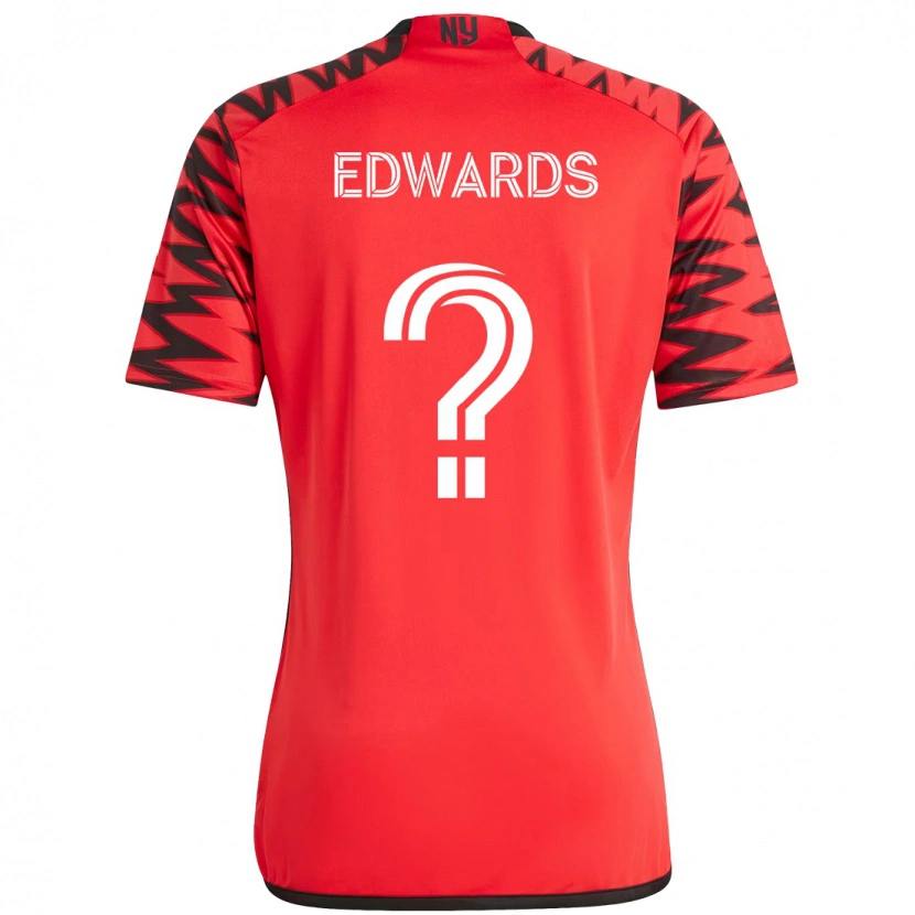 Danxen Kvinnor Raheem Edwards #0 Röd Svart Hemmatröja Matchtröjor 2025/26 Tröjor T-Tröja