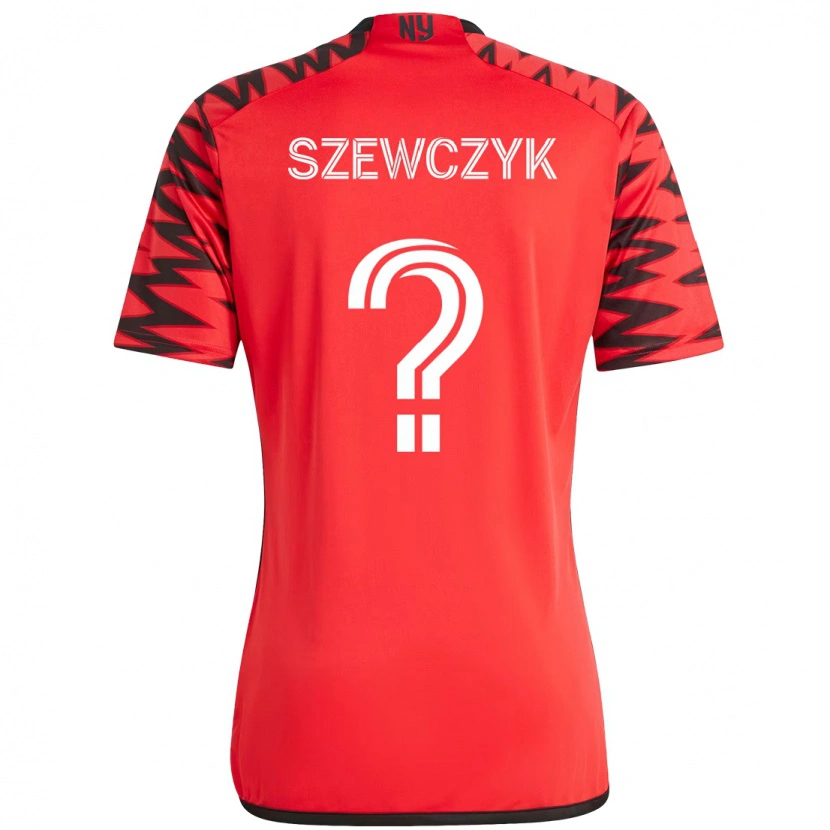 Danxen Kvinnor Tobias Szewczyk #0 Röd Svart Hemmatröja Matchtröjor 2025/26 Tröjor T-Tröja