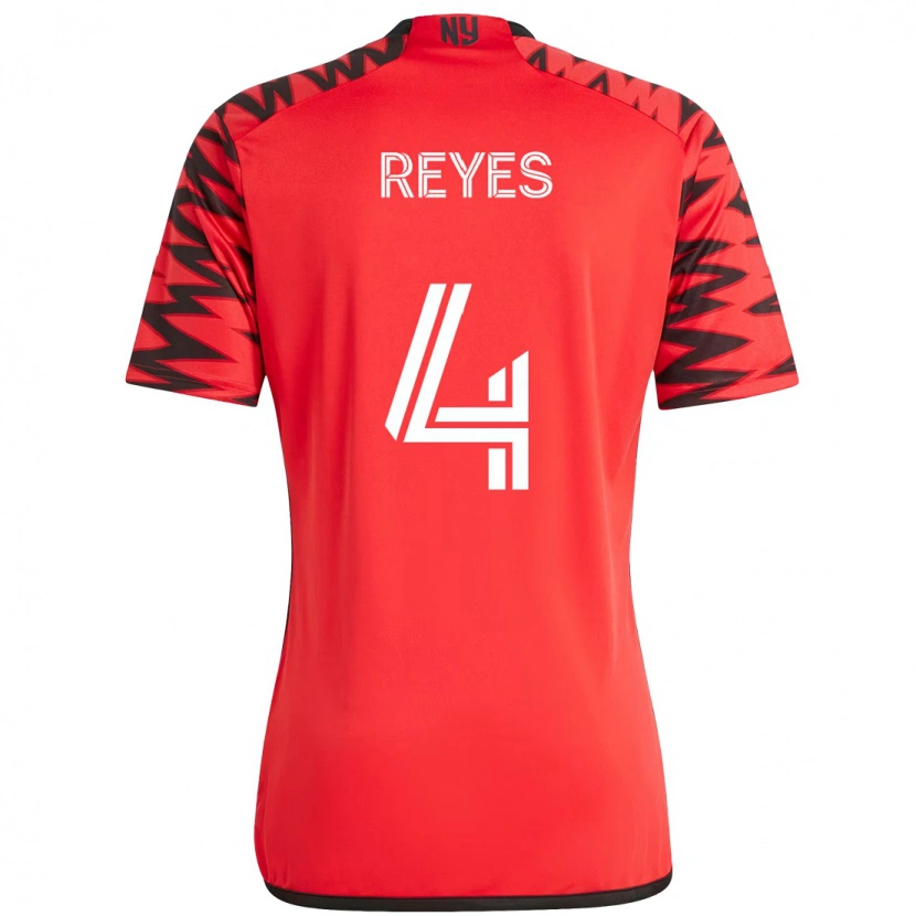 Danxen Kvinnor Andrés Reyes #4 Röd Svart Hemmatröja Matchtröjor 2025/26 Tröjor T-Tröja