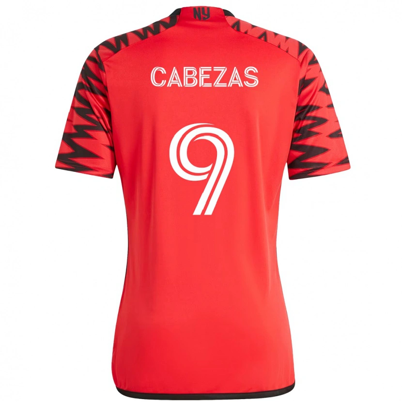 Danxen Kvinnor Jorge Cabezas #9 Röd Svart Hemmatröja Matchtröjor 2025/26 Tröjor T-Tröja