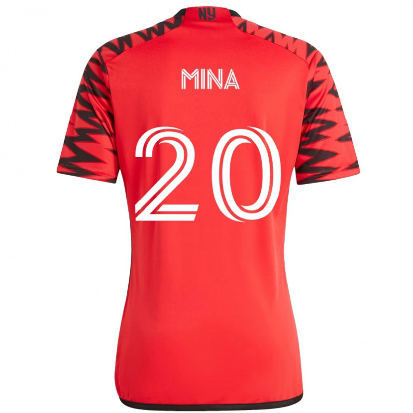 Danxen Kvinnor Juan Mina #20 Röd Svart Hemmatröja Matchtröjor 2025/26 Tröjor T-Tröja