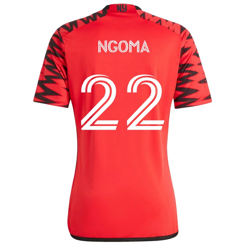 Danxen Kvinnor Serge Ngoma Jr. #22 Röd Svart Hemmatröja Matchtröjor 2025/26 Tröjor T-Tröja