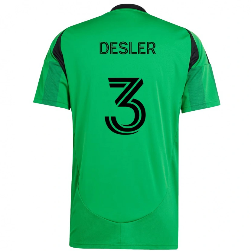 Danxen Kvinnor Mikkel Desler #3 Grön Svart Hemmatröja Matchtröjor 2025/26 Tröjor T-Tröja