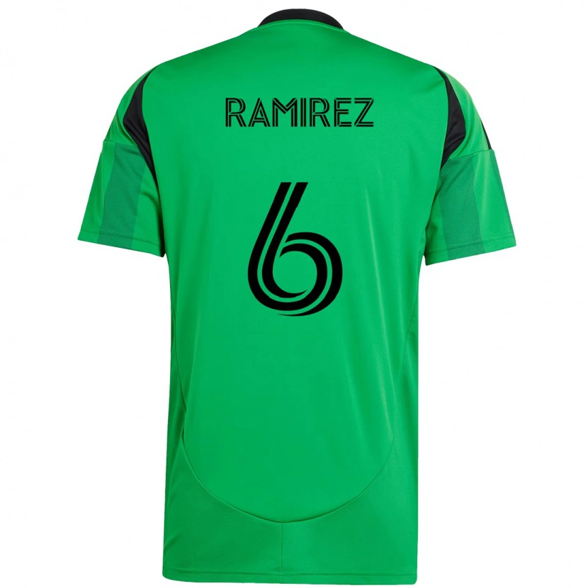 Danxen Kvinnor Alonso Ramírez #6 Grön Svart Hemmatröja Matchtröjor 2025/26 Tröjor T-Tröja