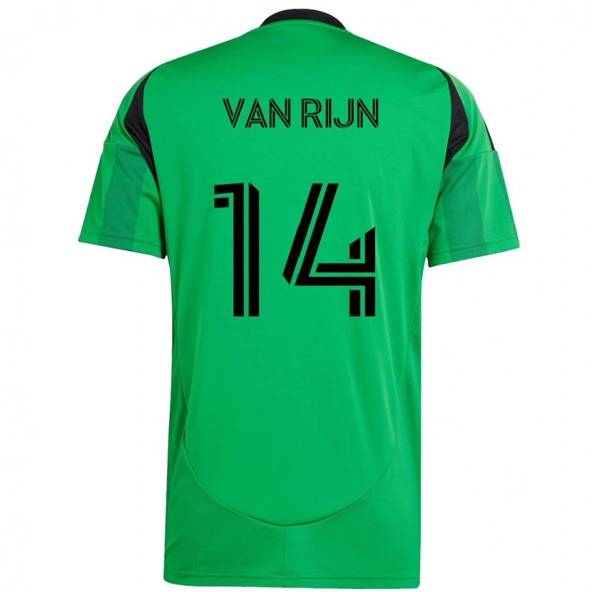 Danxen Kvinnor Nico Van Rijn #14 Grön Svart Hemmatröja Matchtröjor 2025/26 Tröjor T-Tröja
