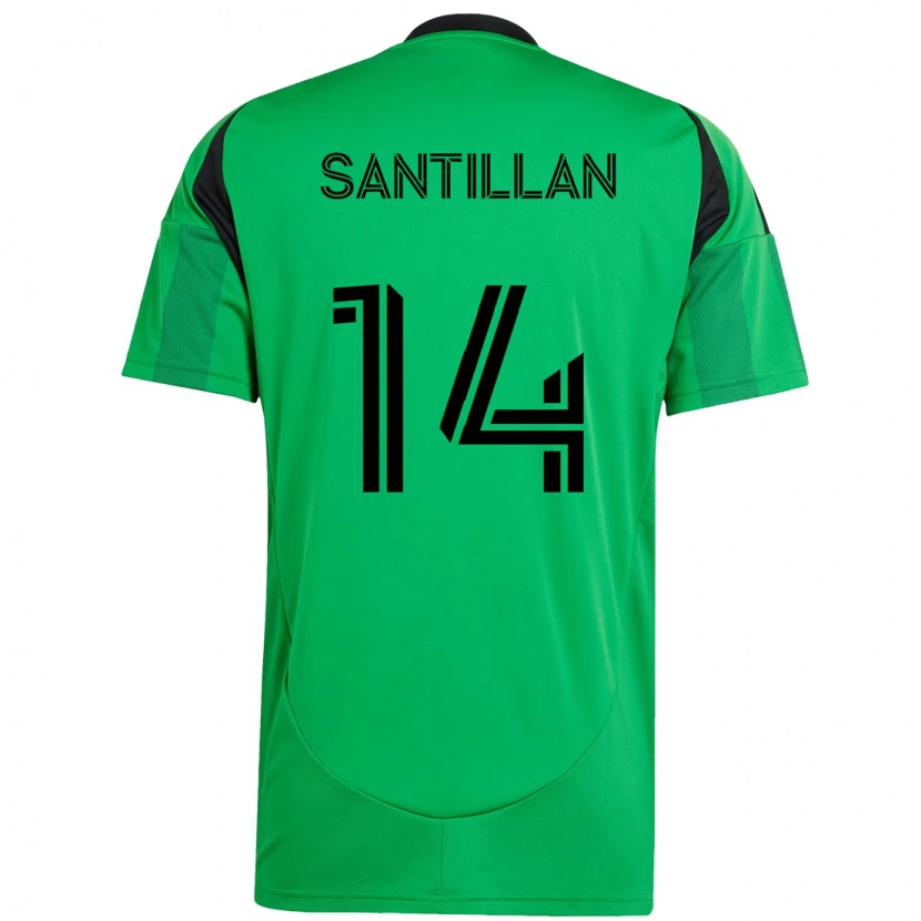 Danxen Kvinnor Jonathan Santillan #14 Grön Svart Hemmatröja Matchtröjor 2025/26 Tröjor T-Tröja