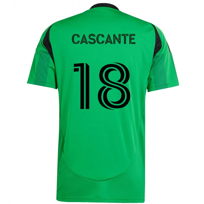 Danxen Kvinnor Julio Cascante #18 Grön Svart Hemmatröja Matchtröjor 2025/26 Tröjor T-Tröja