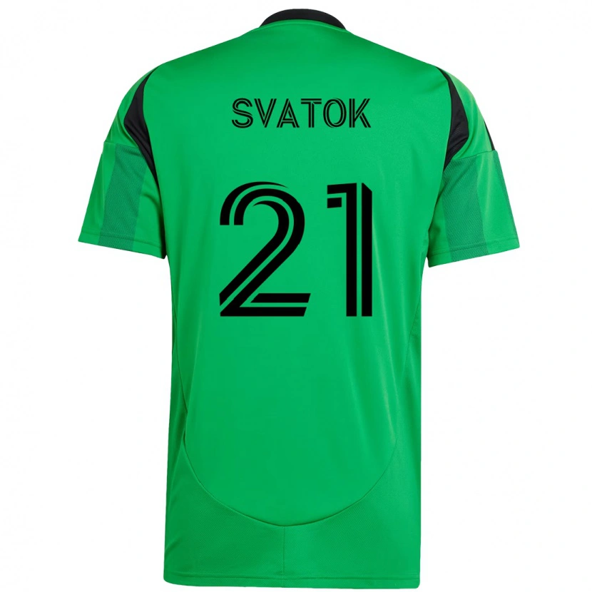 Danxen Kvinnor Oleksandr Svatok #21 Grön Svart Hemmatröja Matchtröjor 2025/26 Tröjor T-Tröja