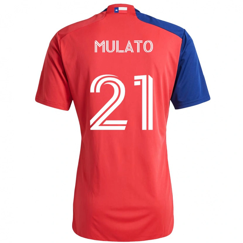 Danxen Kvinnor José Mulato #21 Röd Marinblå Hemmatröja Matchtröjor 2025/26 Tröjor T-Tröja