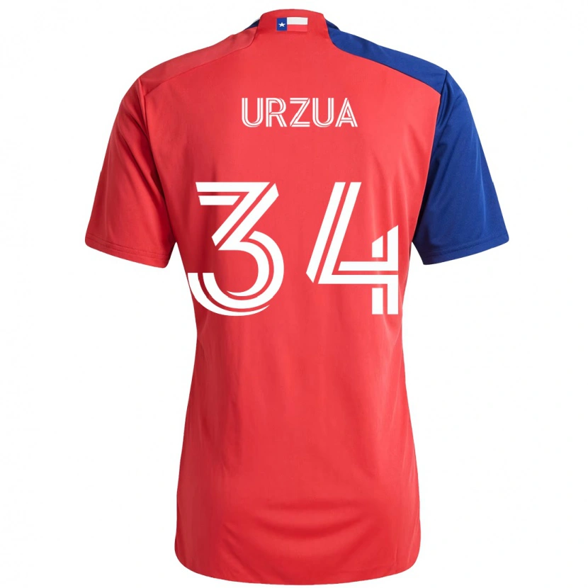 Danxen Kvinnor Alejandro Urzua #34 Röd Marinblå Hemmatröja Matchtröjor 2025/26 Tröjor T-Tröja