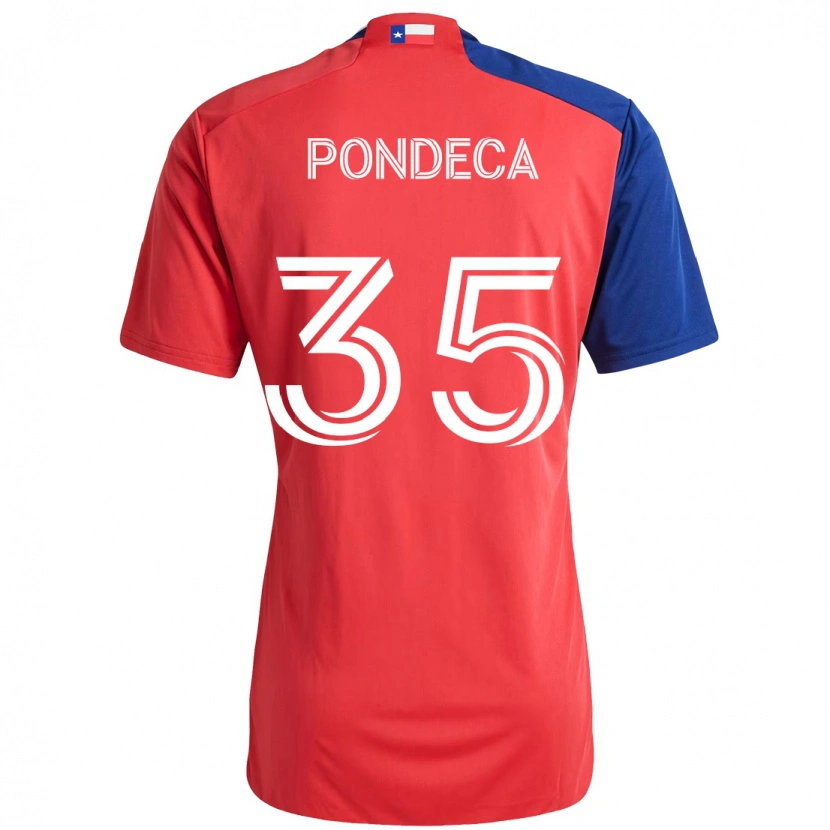 Danxen Kvinnor Tomas Pondeca #35 Röd Marinblå Hemmatröja Matchtröjor 2025/26 Tröjor T-Tröja