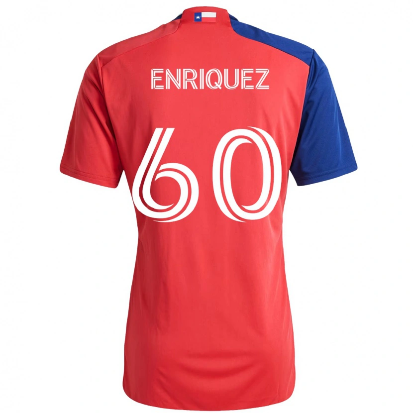 Danxen Kvinnor Fabian Enriquez #60 Röd Marinblå Hemmatröja Matchtröjor 2025/26 Tröjor T-Tröja