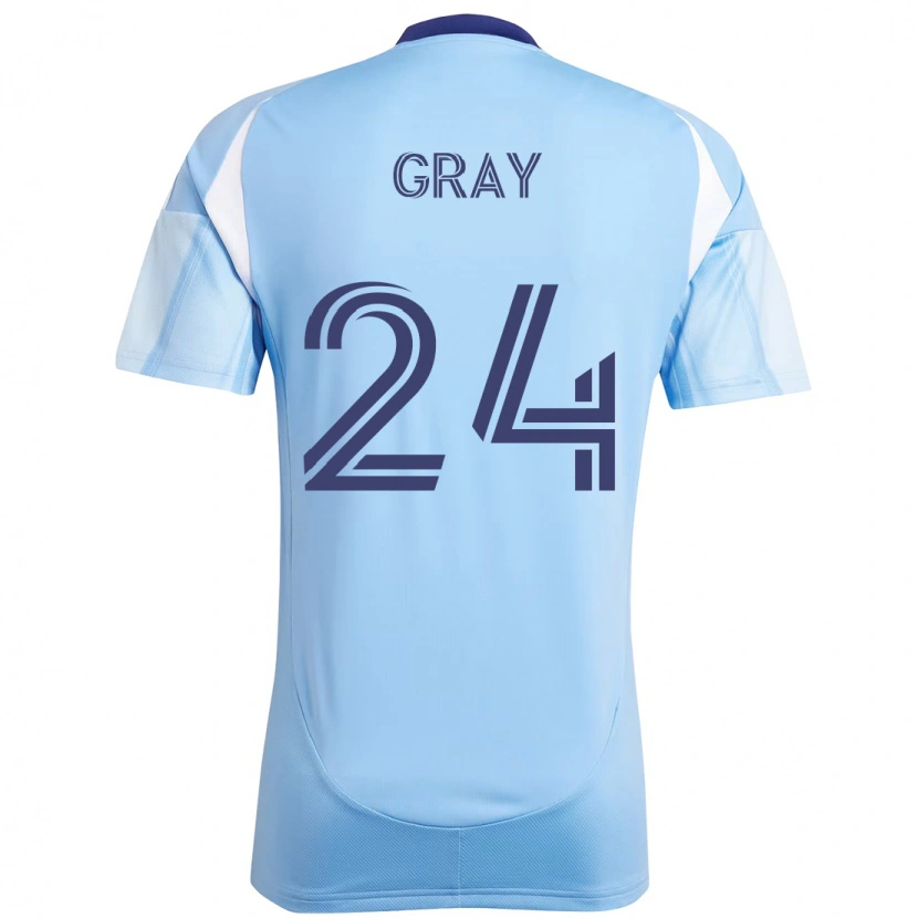 Danxen Kvinnor Tayvon Gray #24 Ljusblå Hemmatröja Matchtröjor 2025/26 Tröjor T-Tröja