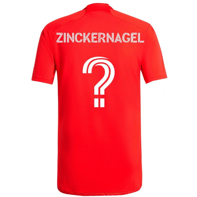 Danxen Kvinnor Philip Zinckernagel #0 Röd Vit Hemmatröja Matchtröjor 2025/26 Tröjor T-Tröja