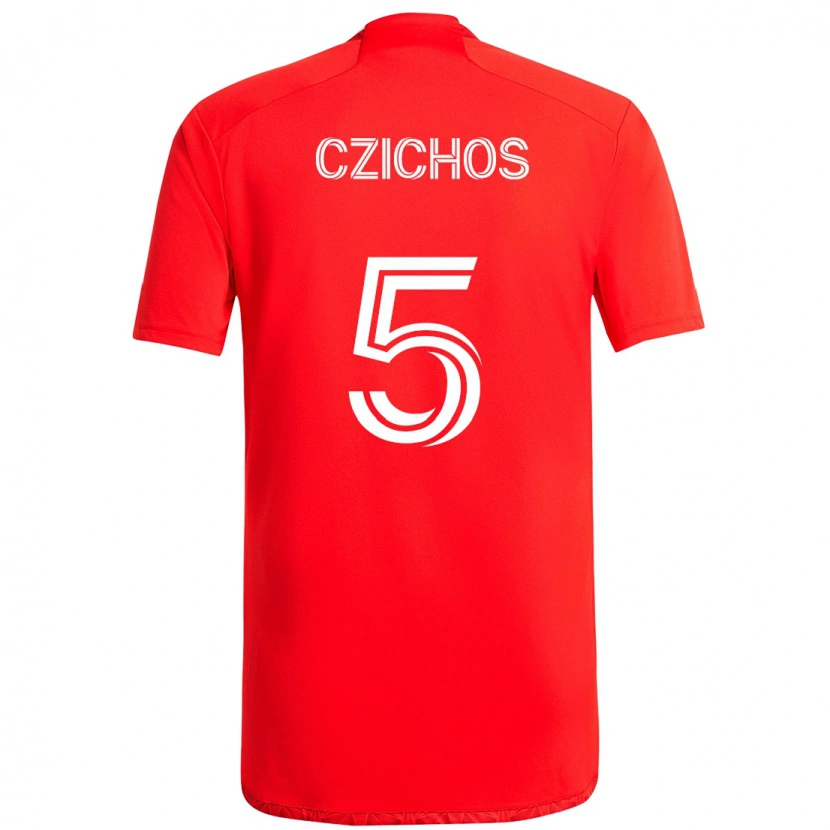 Danxen Kvinnor Rafael Czichos #5 Röd Vit Hemmatröja Matchtröjor 2025/26 Tröjor T-Tröja