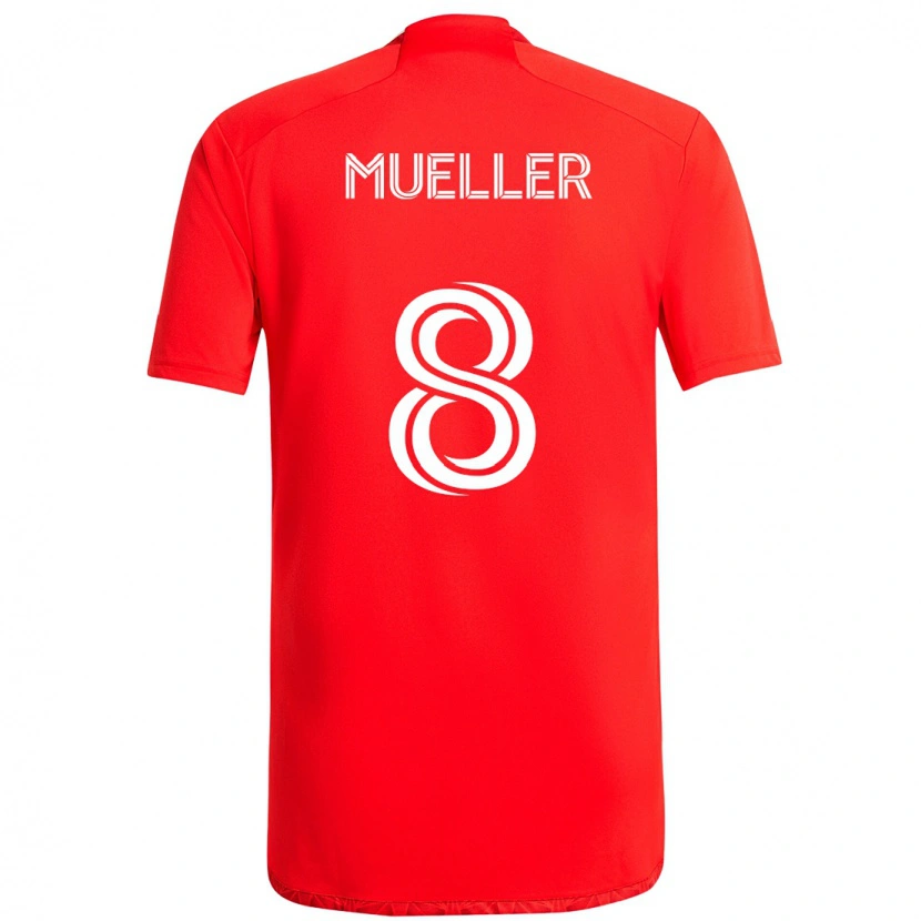 Danxen Kvinnor Chris Mueller #8 Röd Vit Hemmatröja Matchtröjor 2025/26 Tröjor T-Tröja