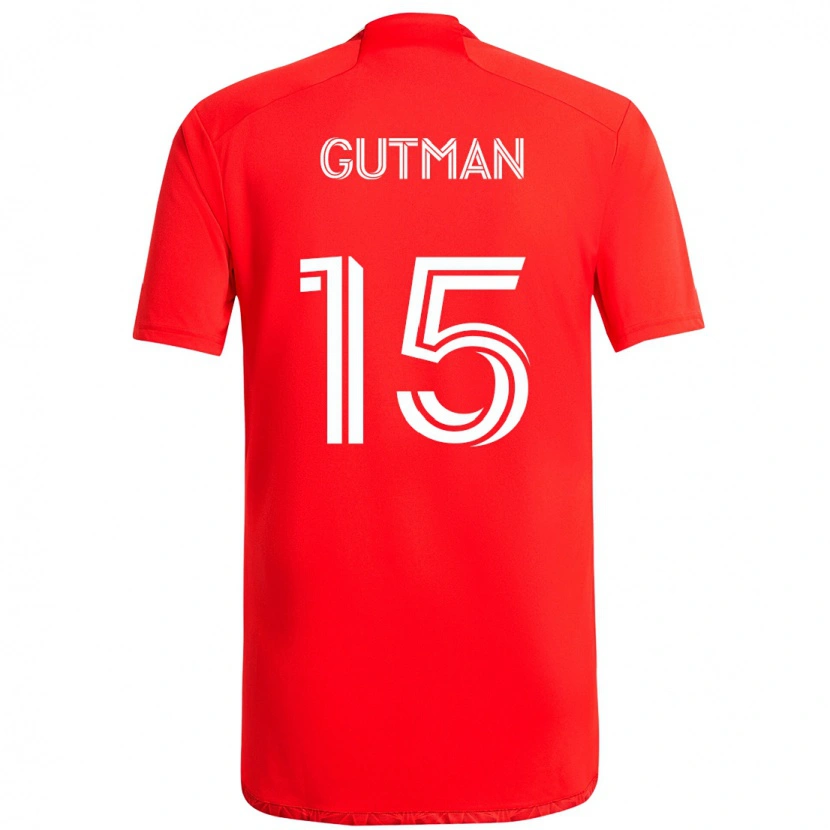 Danxen Kvinnor Andrew Gutman #15 Röd Vit Hemmatröja Matchtröjor 2025/26 Tröjor T-Tröja