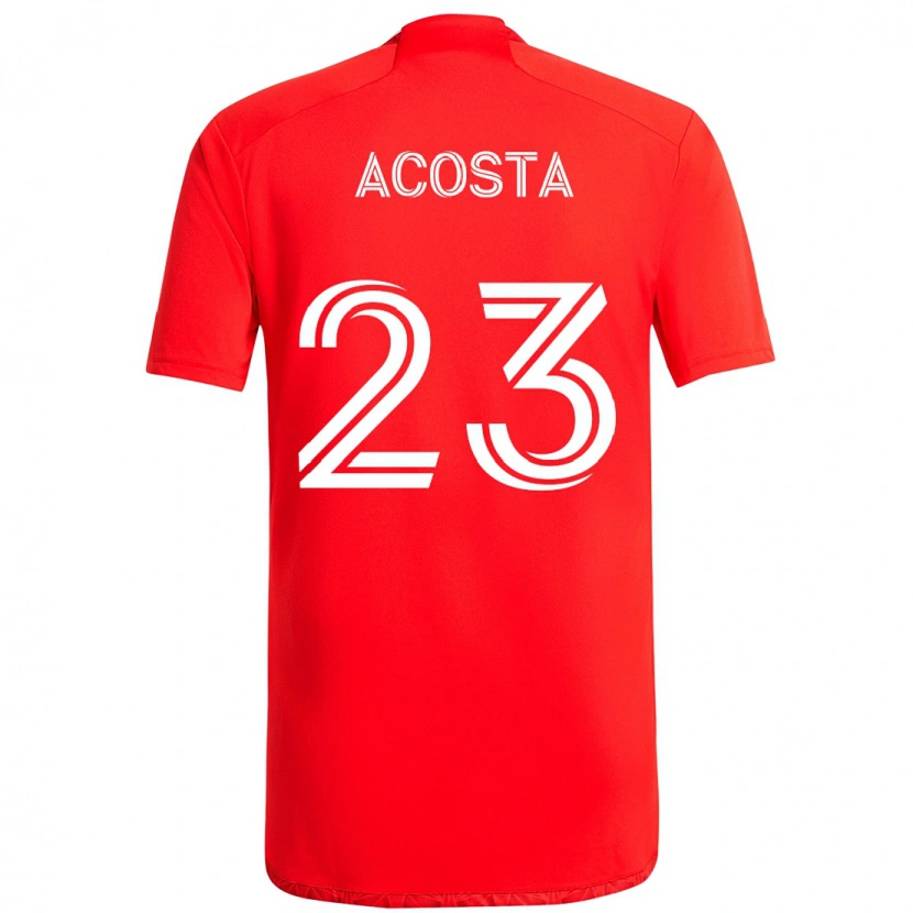 Danxen Kvinnor Kellyn Acosta #23 Röd Vit Hemmatröja Matchtröjor 2025/26 Tröjor T-Tröja