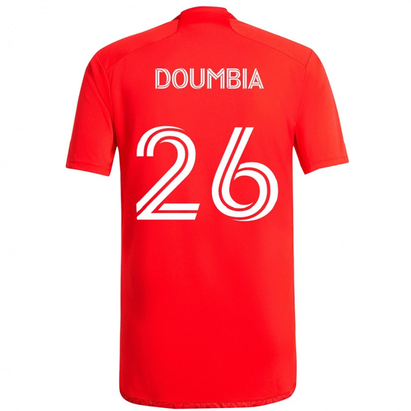 Danxen Kvinnor Ousmane Doumbia #26 Röd Vit Hemmatröja Matchtröjor 2025/26 Tröjor T-Tröja