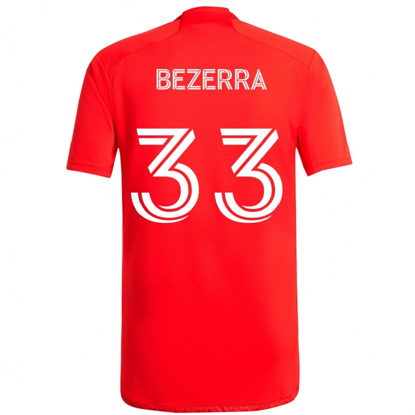 Danxen Kvinnor Victor Bezerra #33 Röd Vit Hemmatröja Matchtröjor 2025/26 Tröjor T-Tröja