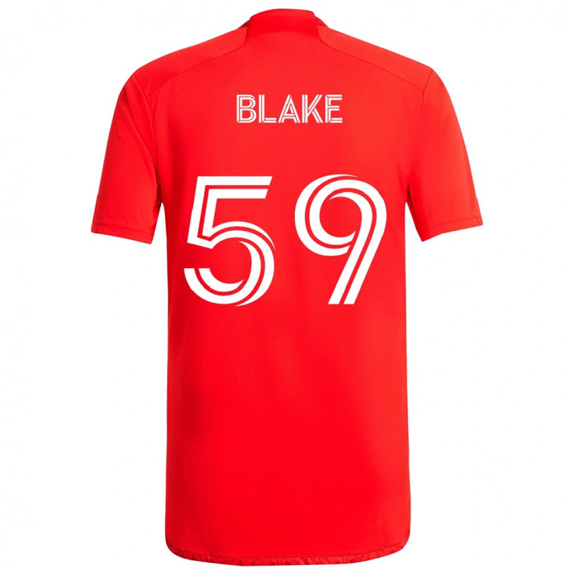 Danxen Kvinnor Romain Blake #59 Röd Vit Hemmatröja Matchtröjor 2025/26 Tröjor T-Tröja