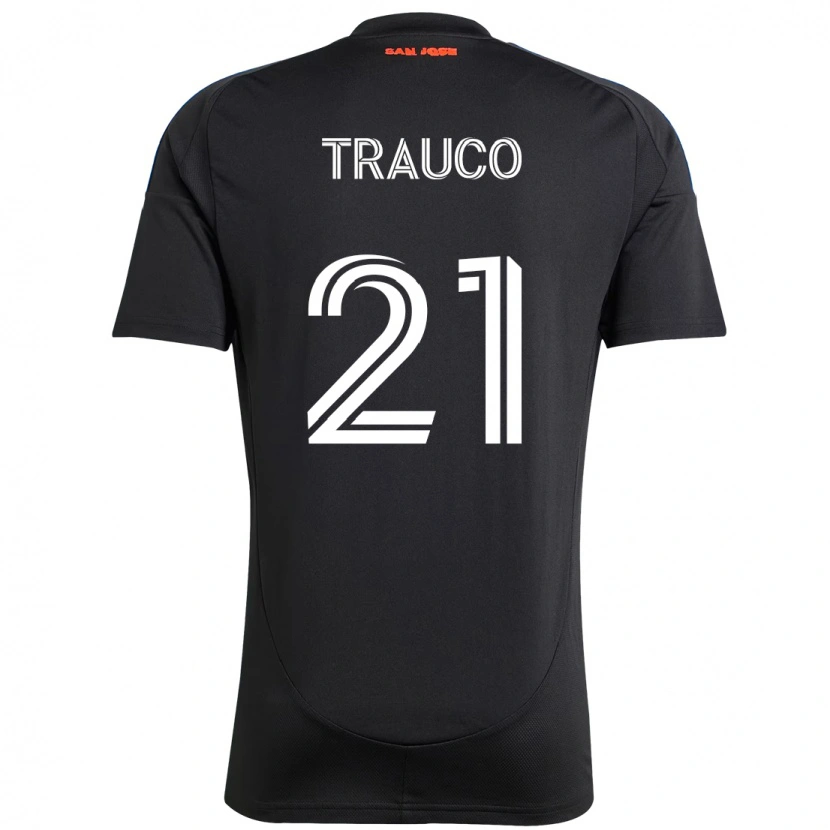 Danxen Kvinnor Miguel Trauco #21 Svart Mörkblå Hemmatröja Matchtröjor 2025/26 Tröjor T-Tröja