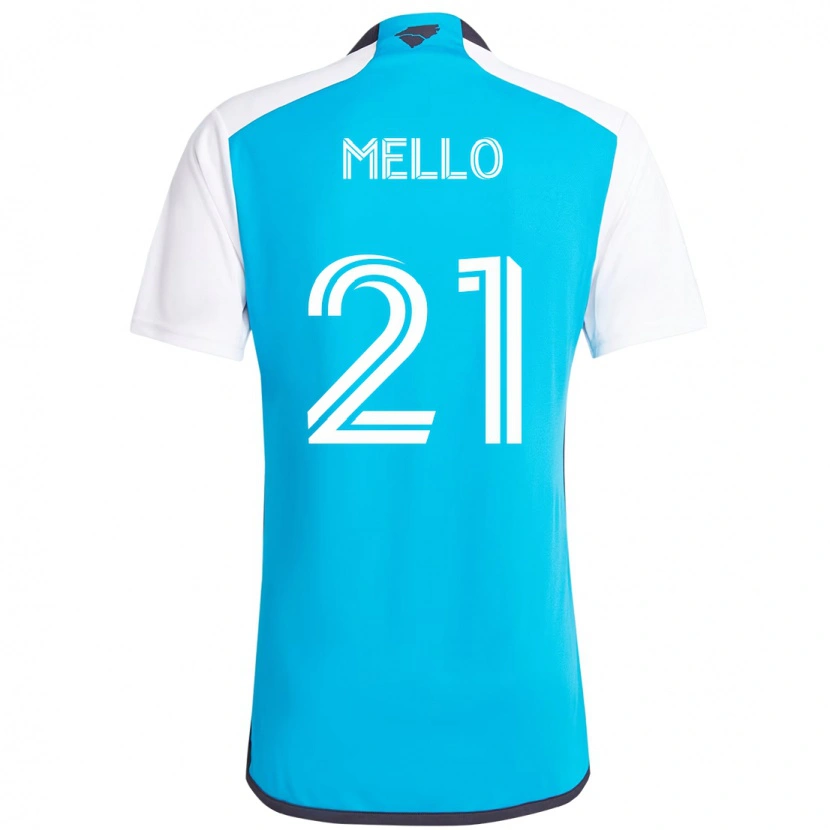 Danxen Kvinnor Vinicius Mello #21 Himmelsblå Vit Hemmatröja Matchtröjor 2025/26 Tröjor T-Tröja